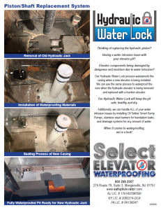 hydraulic water lock - select elevator waterproofing
